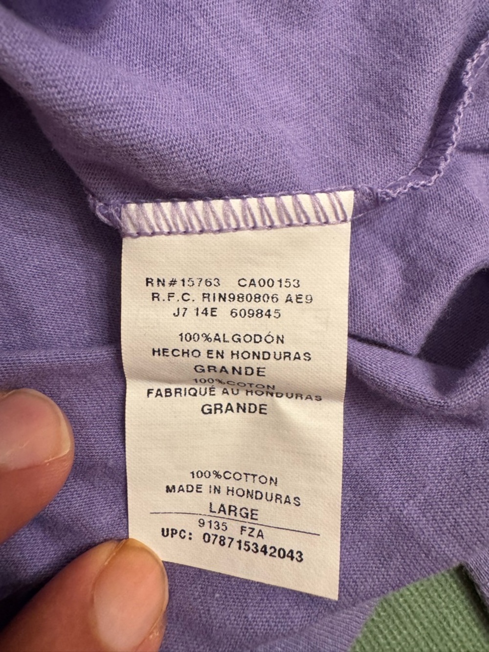 Hanes Women L Purple Butterfly Graphic V-Neck Long Sleeve Cotton Y2K Style NWT - Picture 8 of 8